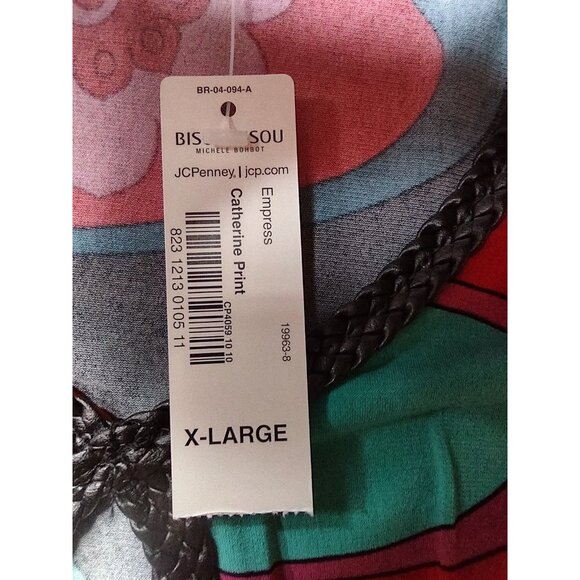 Bisou Bisou Red Floral Catherine Print Babydoll Top Size XL NWT - Picture 7 of 10